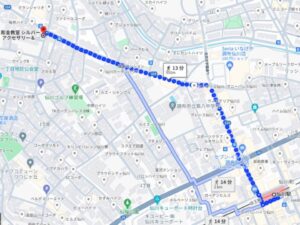 【東京三鷹】シルバーアクセサリースクール「彫金家族」までのアクセス経路地図