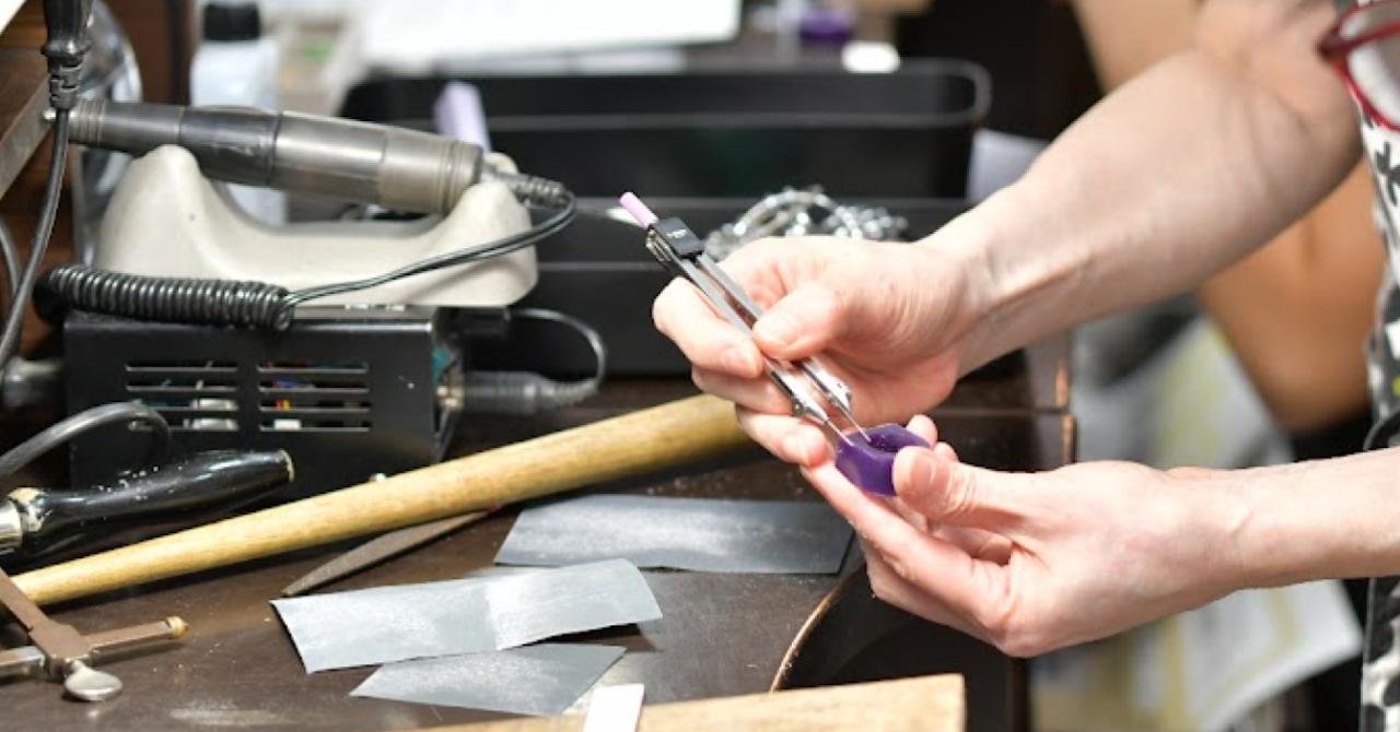 ハンドメイド彫金「オパール」金属アクセサリーご制作用 工具＆材料  